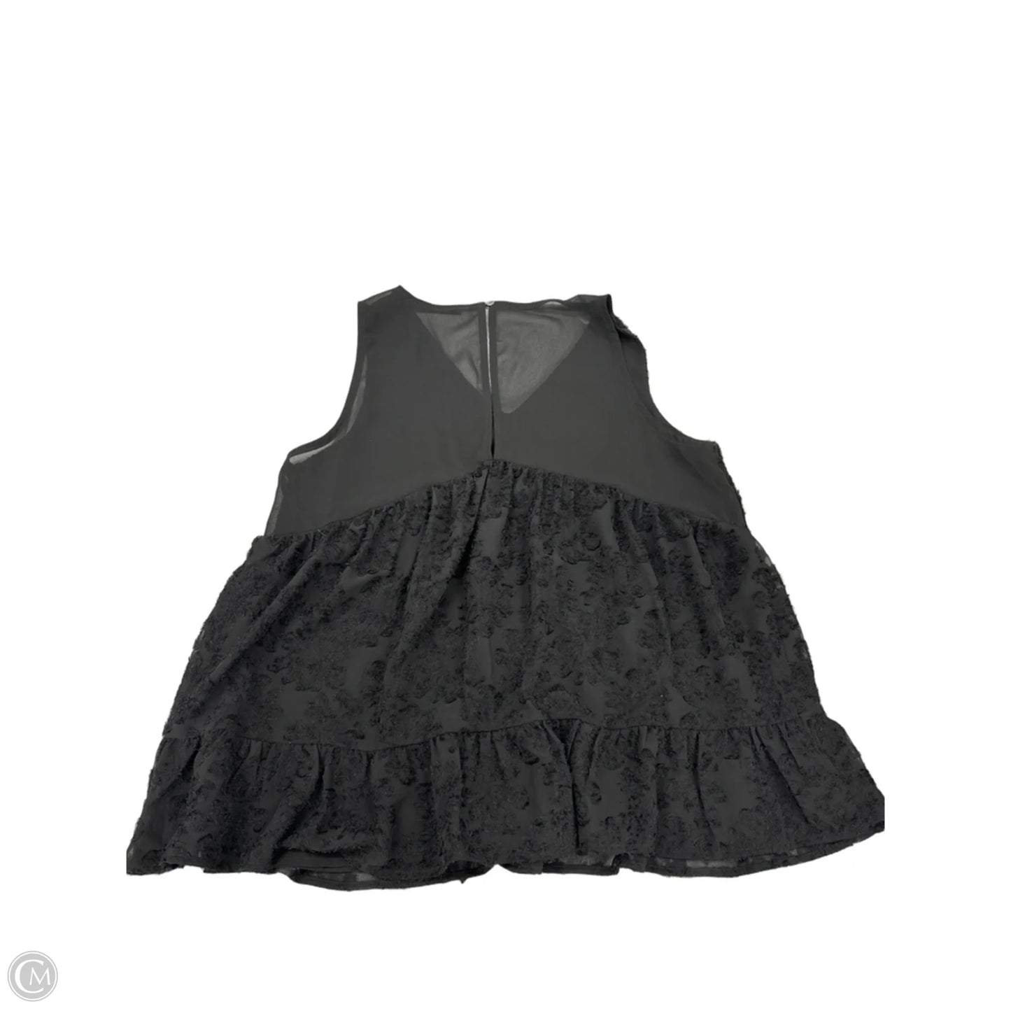 Top Sleeveless By Doe & Rae In Black, Size: L
