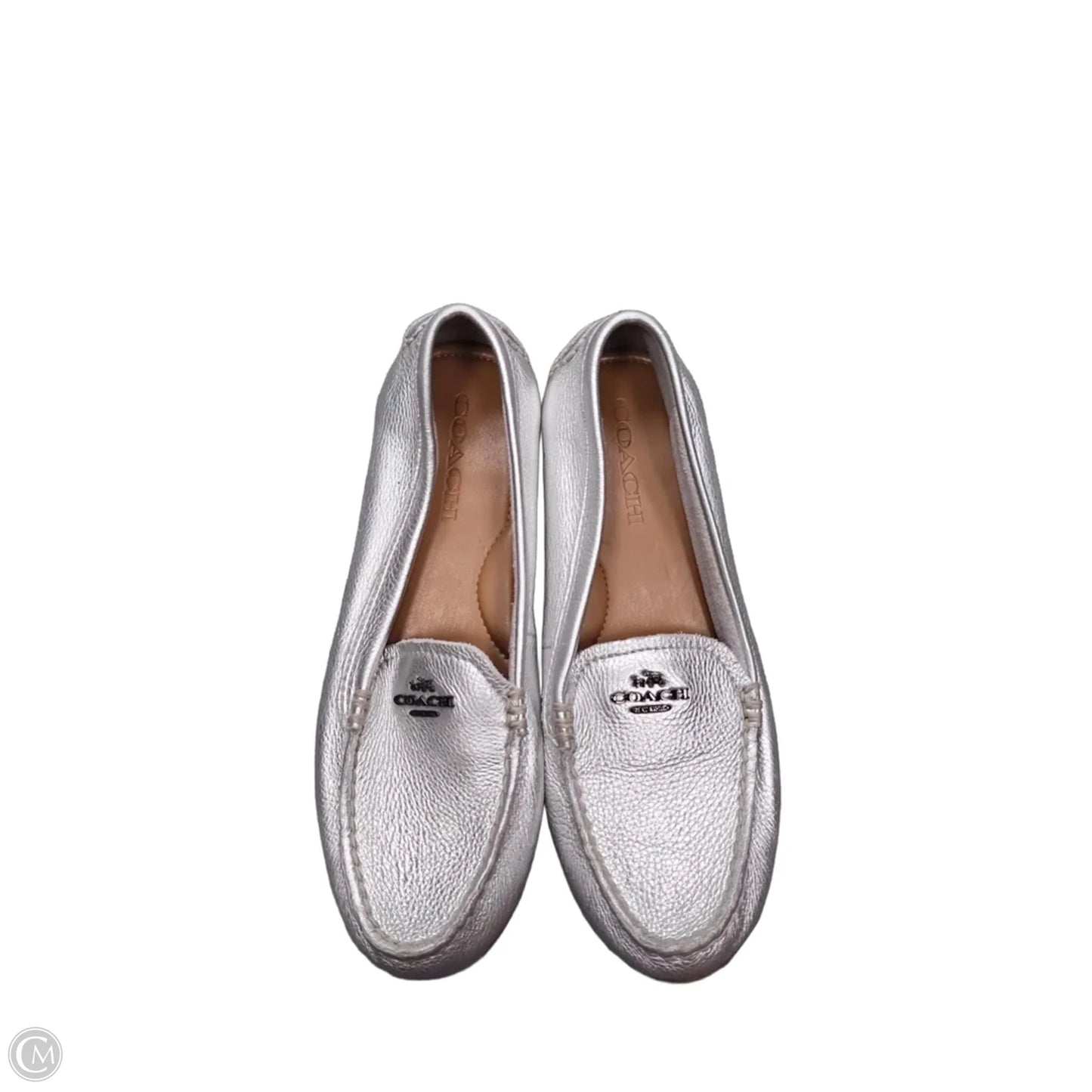 Shoes Designer By Coach In Silver, Size: 7