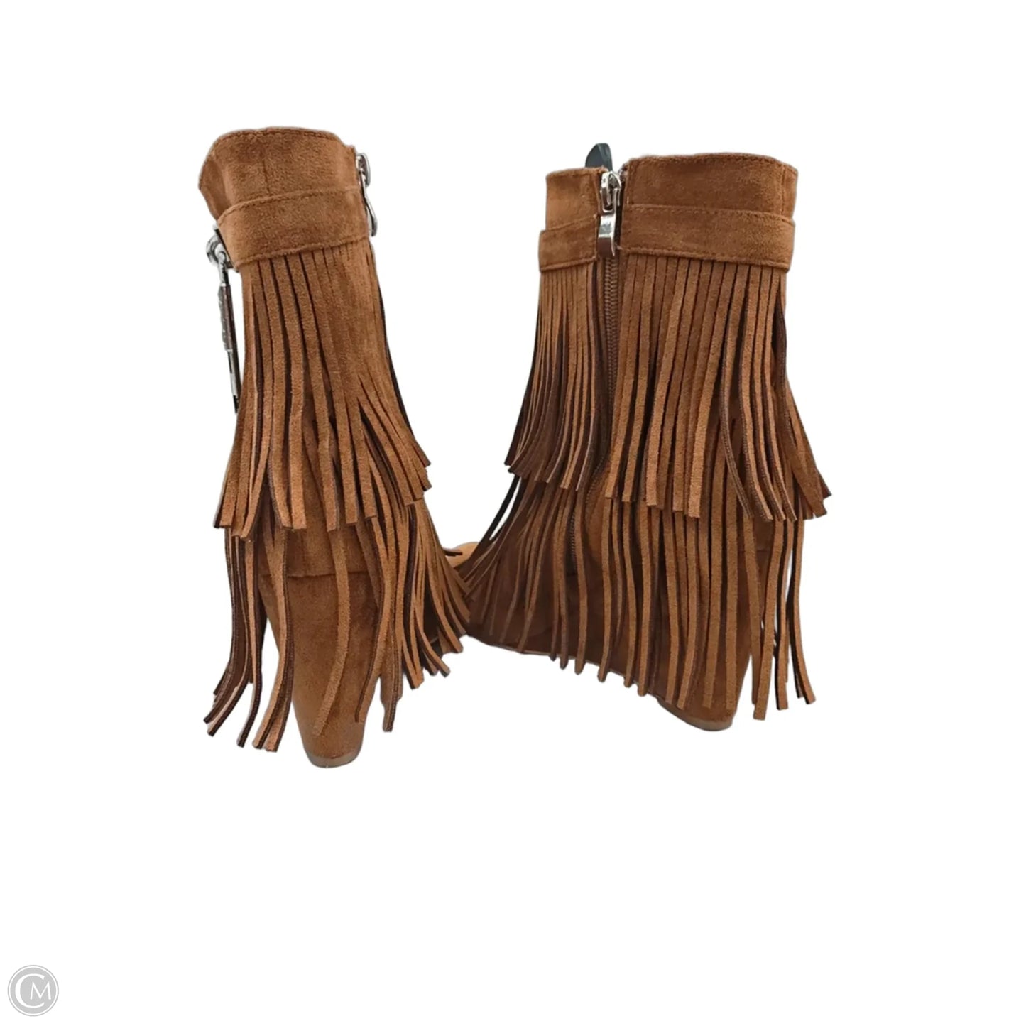 Boots Ankle Heels By Wild Diva In Brown, Size: 8