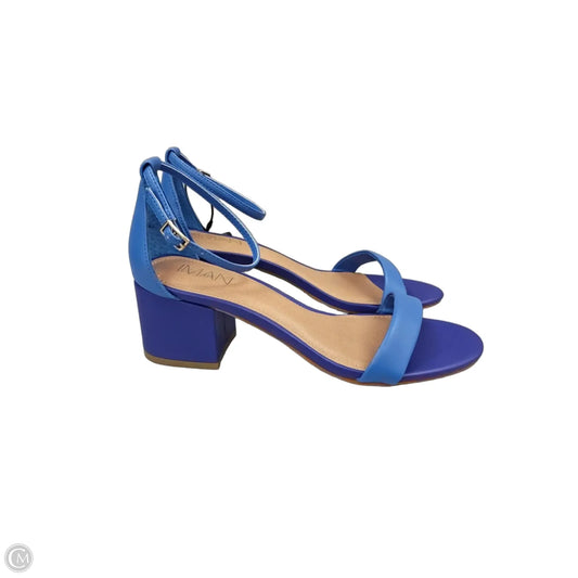Sandals Heels Block By Iman Hsn In Blue & Purple, Size: 8.5