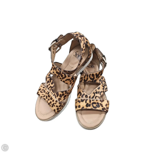 Sandals Flats By Sofft In Animal Print, Size: 6.5