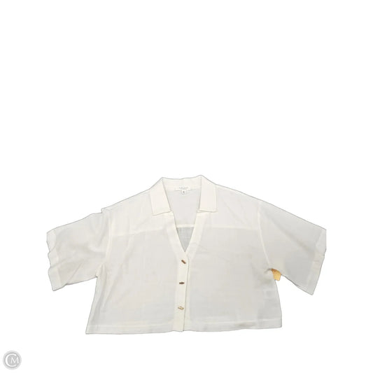 Top Short Sleeve By Kirious In White, Size: M