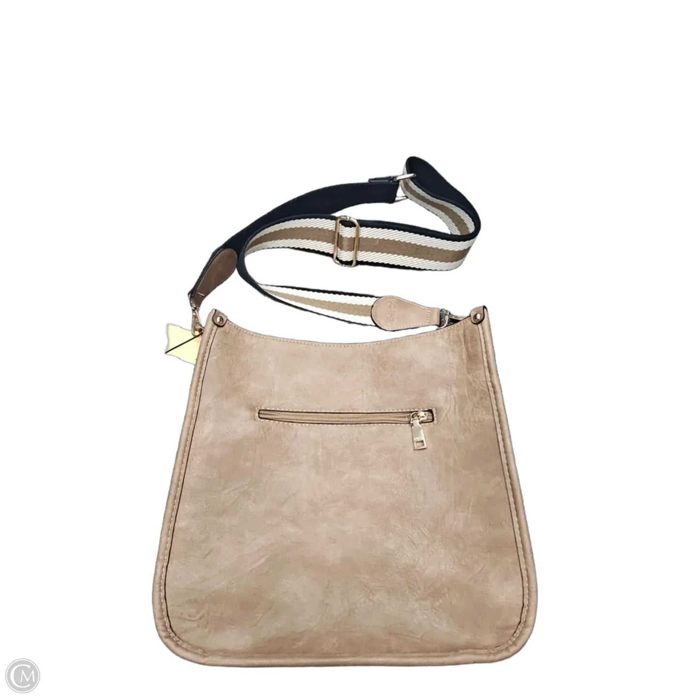 Handbag Leather By Jen & Co, Size: Medium