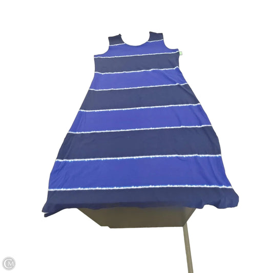 Dress Casual Maxi By Liz Claiborne In Blue, Size: Xlp