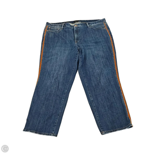 Jeans Straight By Talbots In Blue Denim, Size: 22w
