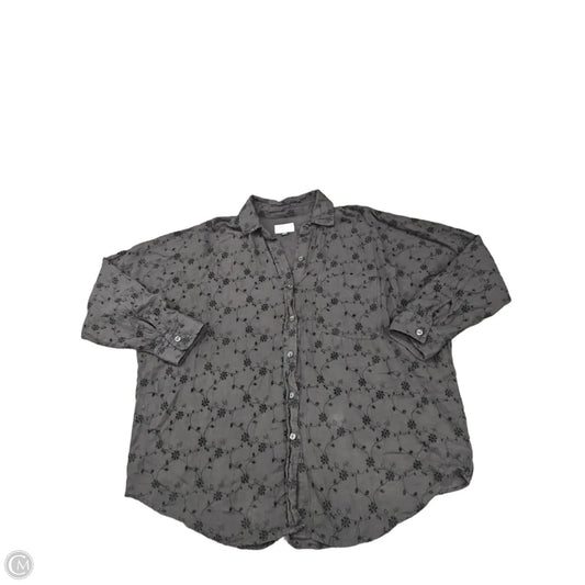 Top Long Sleeve By American Eagle In Grey, Size: S