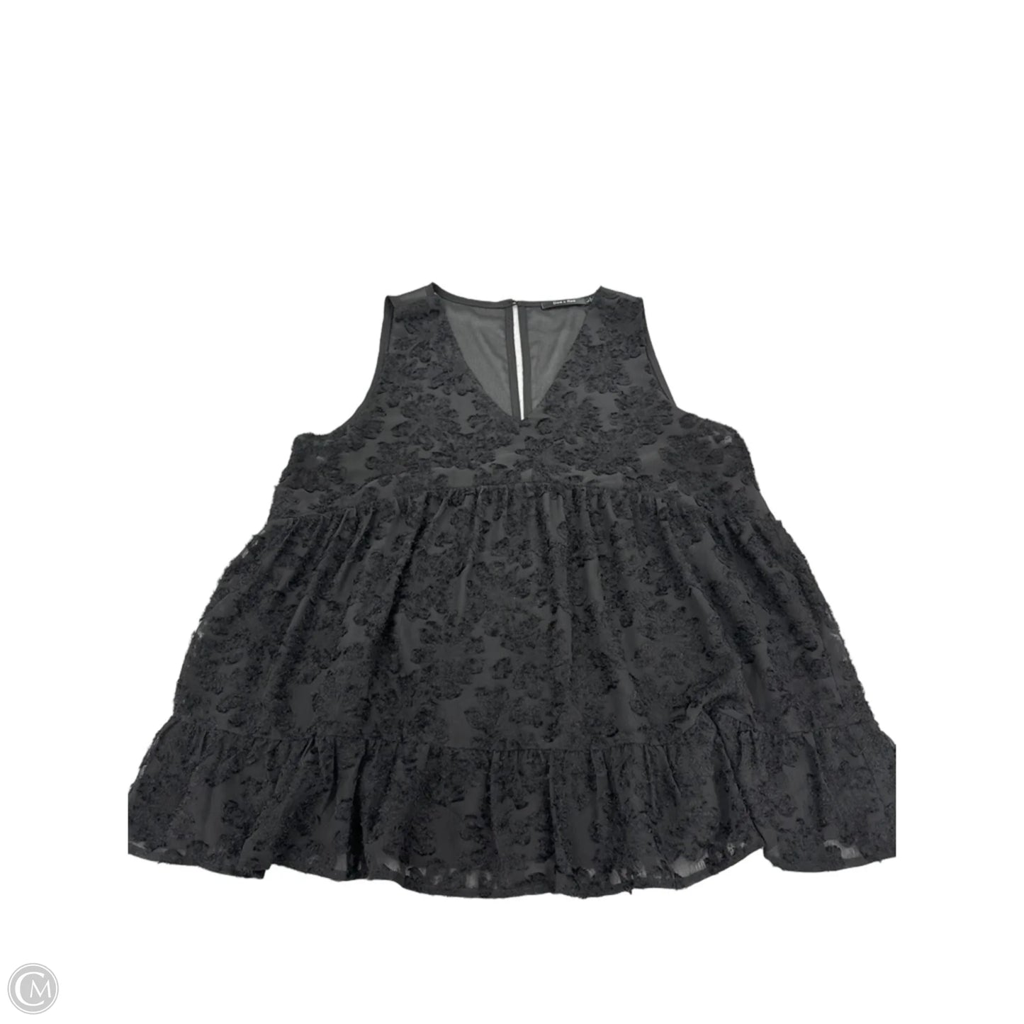 Top Sleeveless By Doe & Rae In Black, Size: L