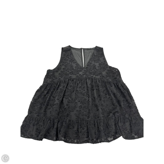 Top Sleeveless By Doe & Rae In Black, Size: L